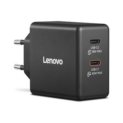N Lenovo Dual USB-C 65W GaN Charger Black EU
