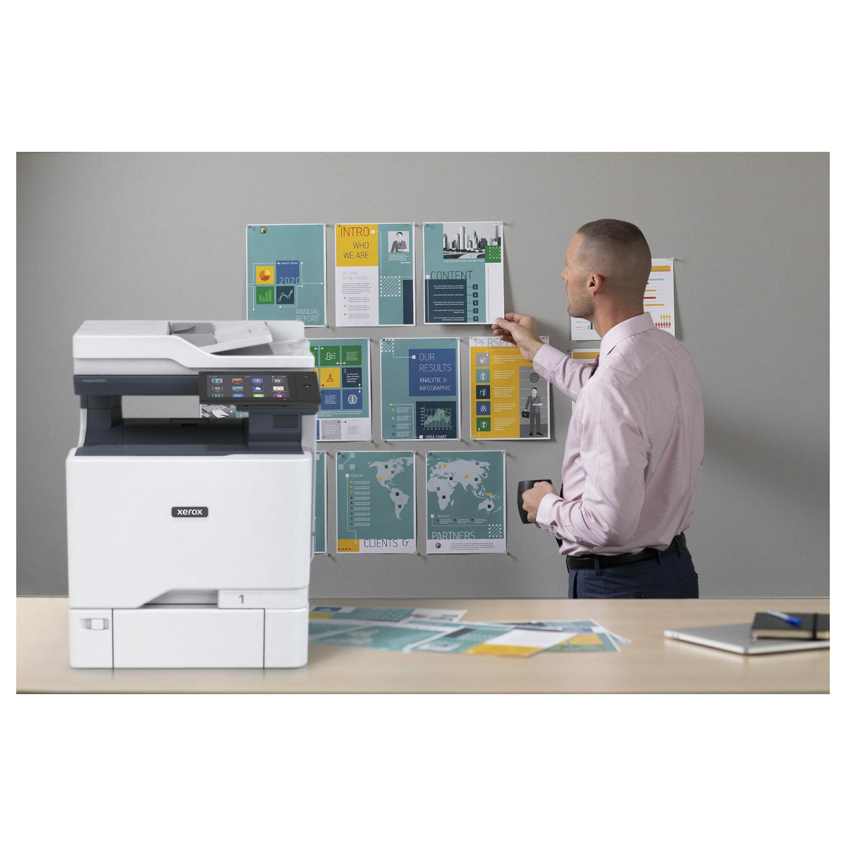 Xerox VersaLink C625DN (grau/blau, USB, LAN, Scan, Kopie, Fax, Duplex (Scan))