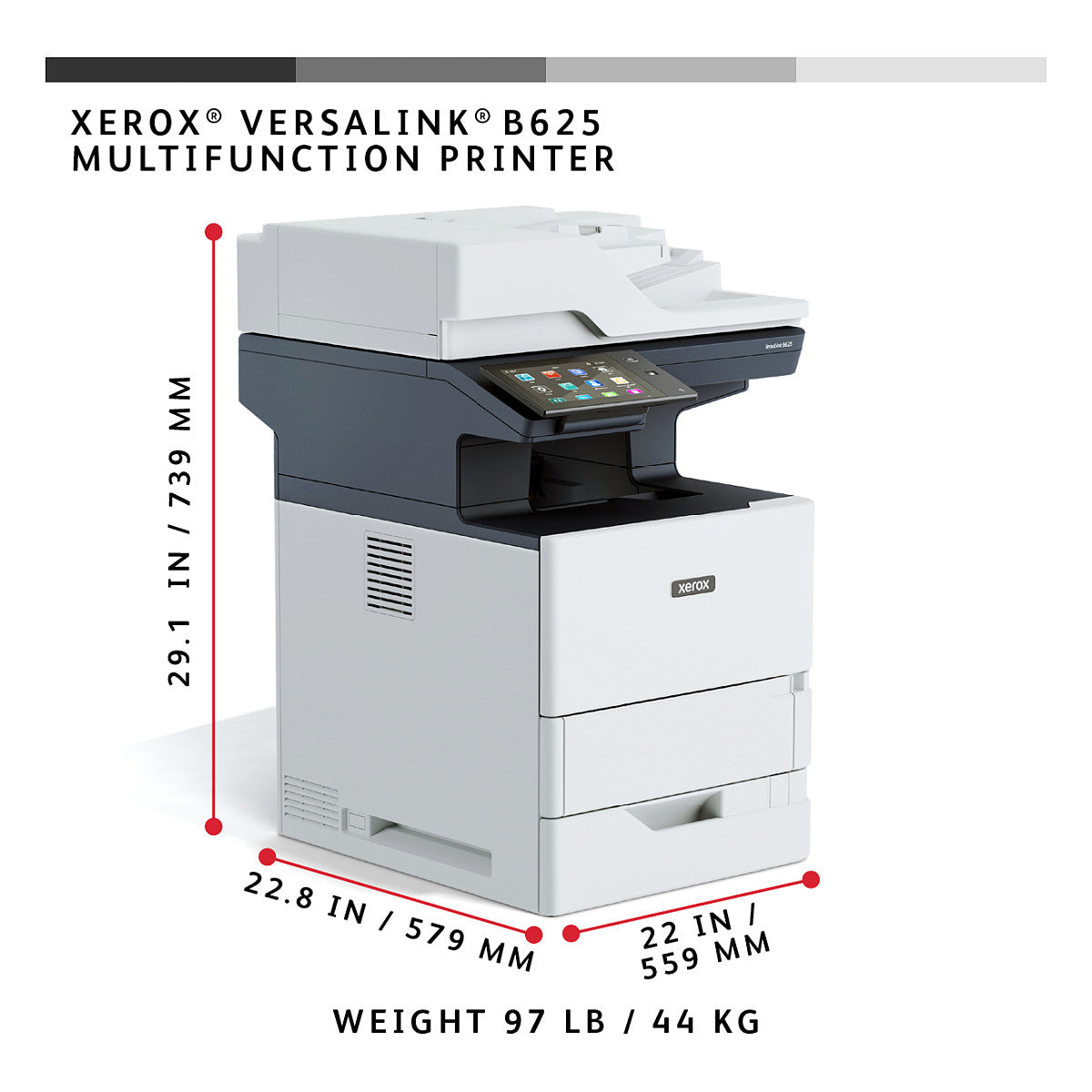 Xerox VersaLink B625/DN S/W-Laserdrucker Scanner Kopierer Fax USB LAN