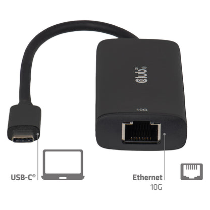 Club3D Adapter USB-C > RJ45 10Gbps St/Bu retail