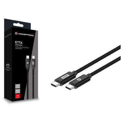 CONCEPTRONIC Kabel USB-C3.1->C 240W/QC 480Mbs 1.20m sw