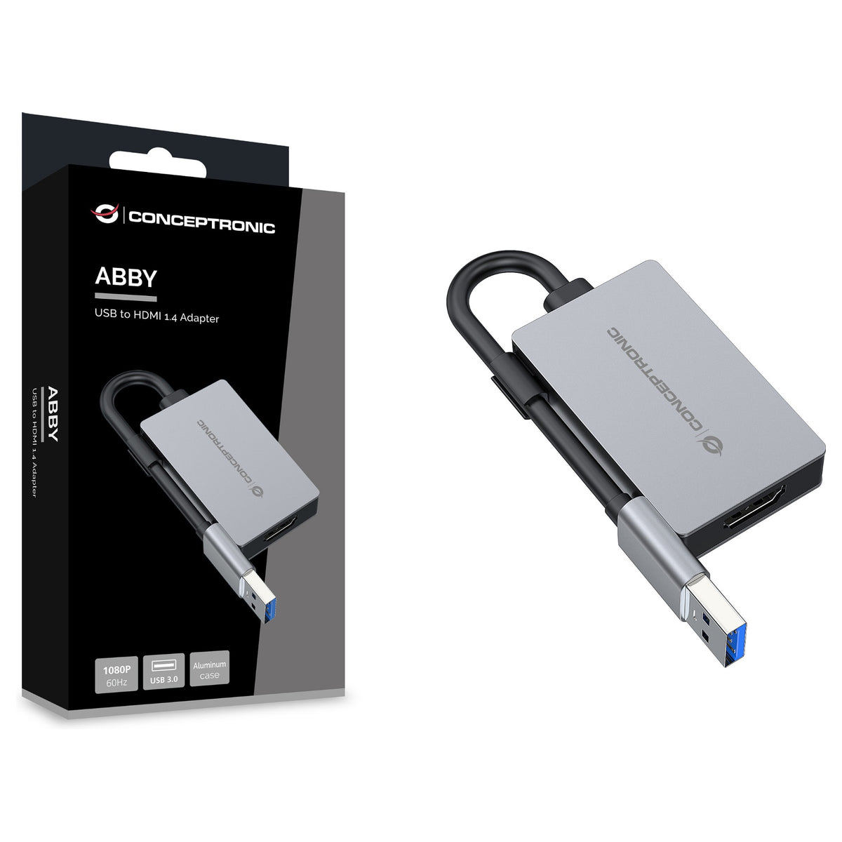 CONCEPTRONIC Adapter USB-A3.2->HDMI1.4 1080/60Hz 0.16m gr