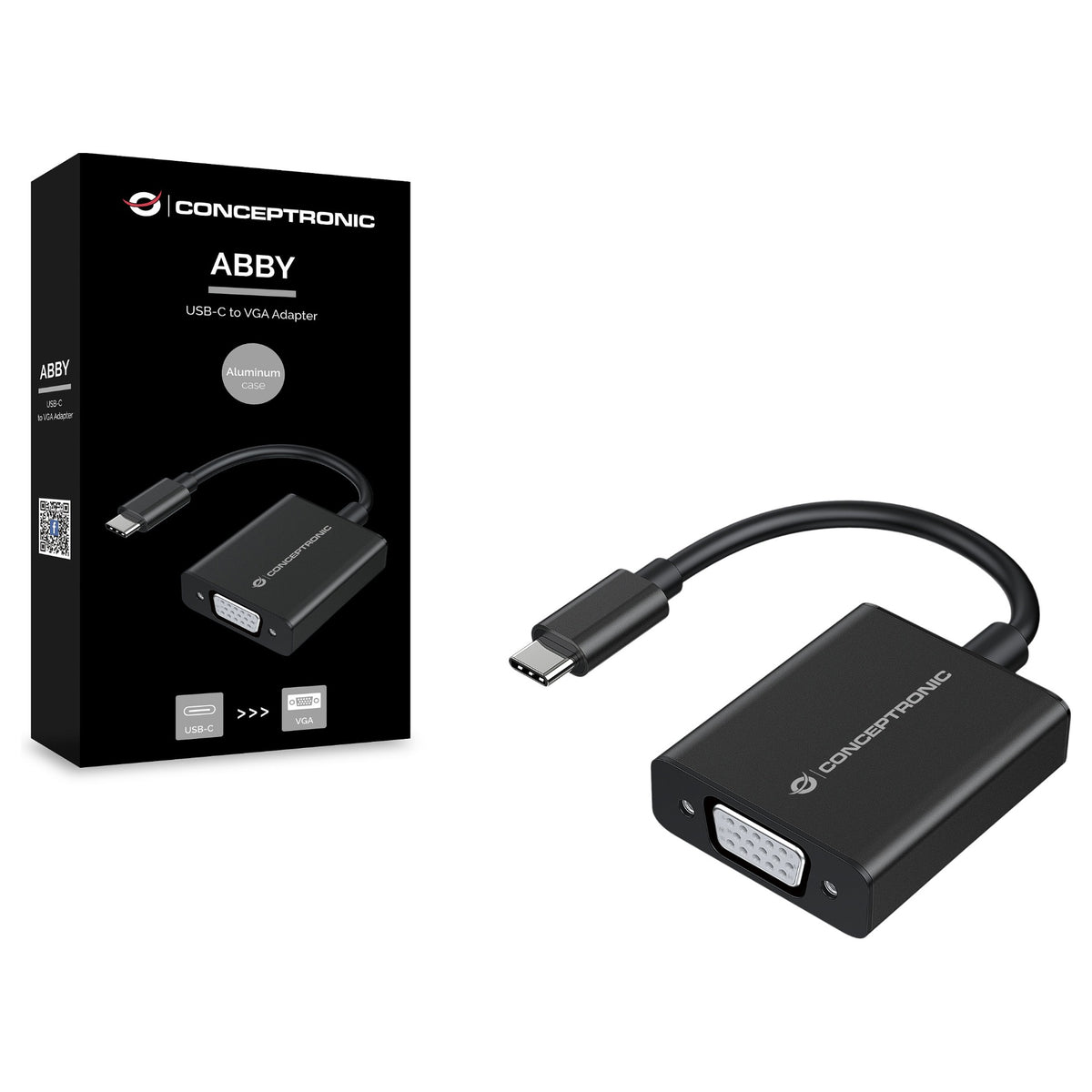 CONCEPTRONIC Adapter USB-C3.2->VGA 1080/60Hz 0.10m sw