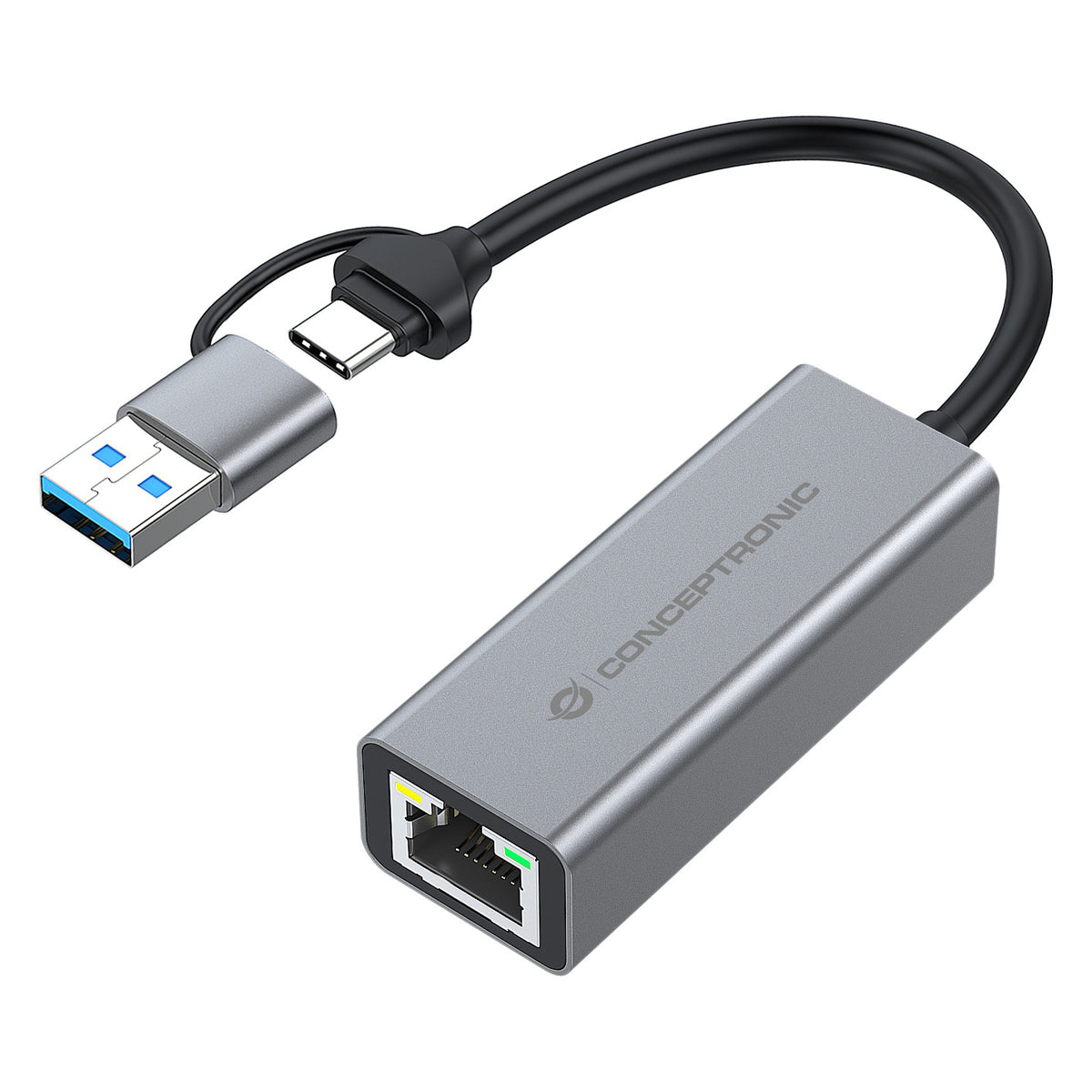 CONCEPTRONIC Adapter USB-C/-A3.0->GbE 5Gbs 0.18m gr