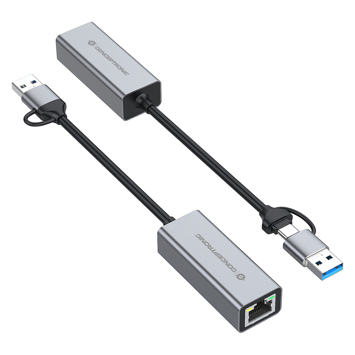 CONCEPTRONIC Adapter USB-C/-A3.0->GbE 5Gbs 0.18m gr