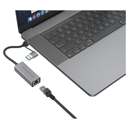 CONCEPTRONIC Adapter USB-C/-A3.0->GbE 5Gbs 0.18m gr