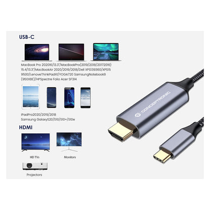 CONCEPTRONIC Adapter USB-C3.2->HDMI2.0 4K/60Hz 2.00m gr