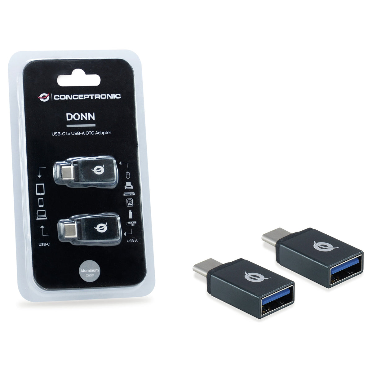 CONCEPTRONIC Adapter USB-C3.2->USB-A3.0 2Stk 10Gbs OTG gr