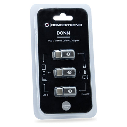 CONCEPTRONIC Adapter USB-C->Micro-B2.0 3Stk 480Mbs OTG gr