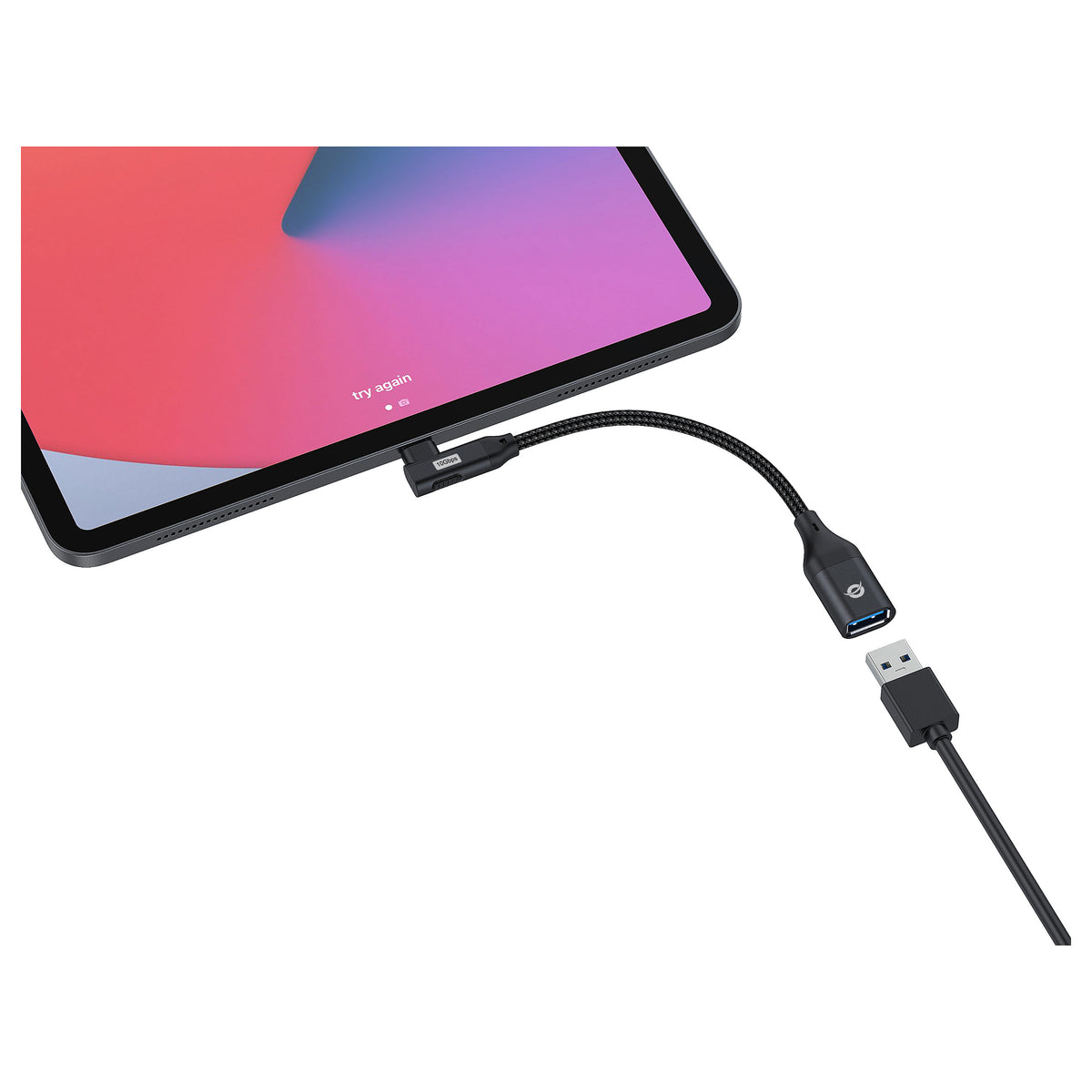 CONCEPTRONIC Adapter USB-C3.2 90°->USB-A3.0 10Gbs 0.15m sw