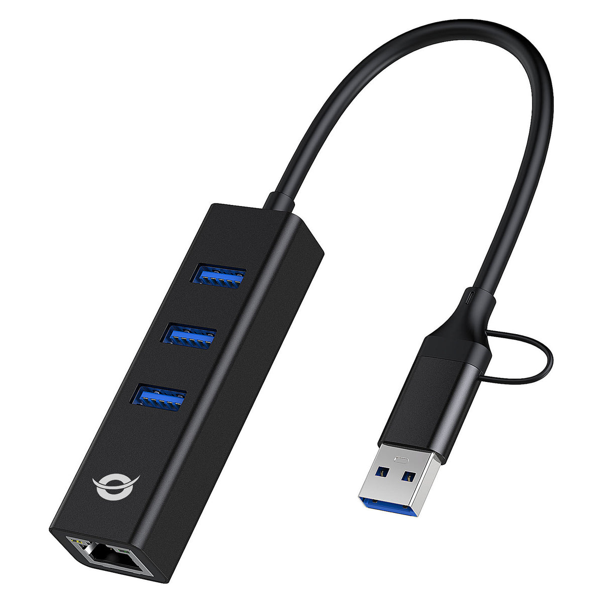 CONCEPTRONIC Adapter USB-C/-A3.0->3xUSB-A/GbE 5Gbs 0.18m sw