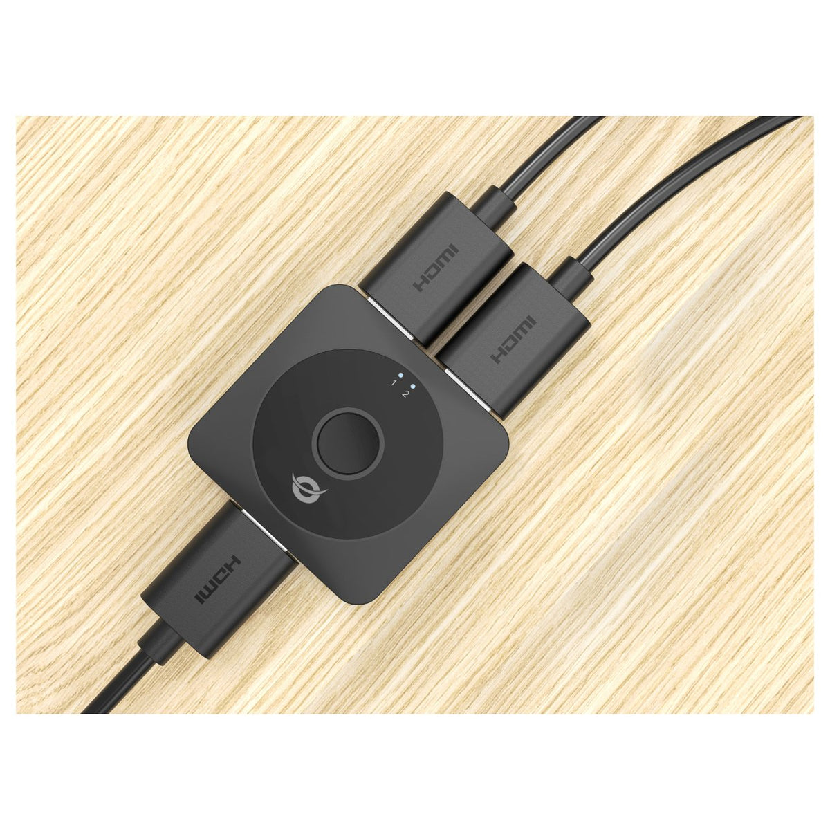 CONCEPTRONIC Switch 2-Port Bidir. 2xHDMI2.0 Bu/Bu schwarz