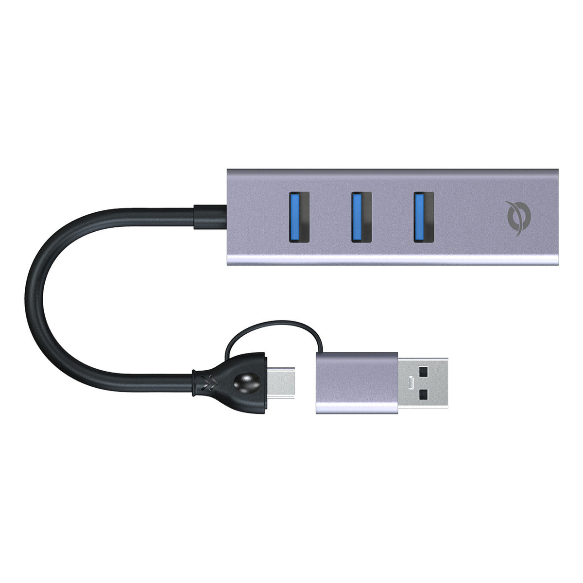 CONCEPTRONIC Adapter USB-C/-A3.0->GbE+3x-A3.0 5Gbs gr