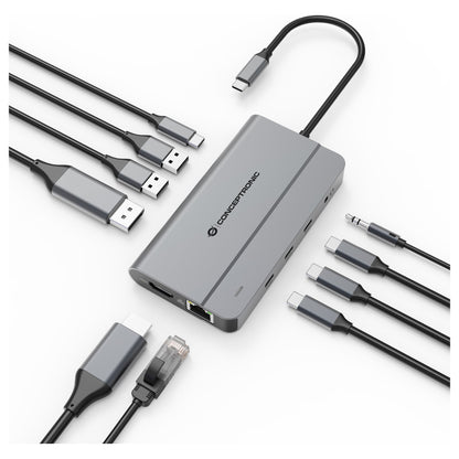 CONCEPTRONIC 10-1 Dock USB-C->HDMI/2xUSB-A/3xUSB-C/100WPD