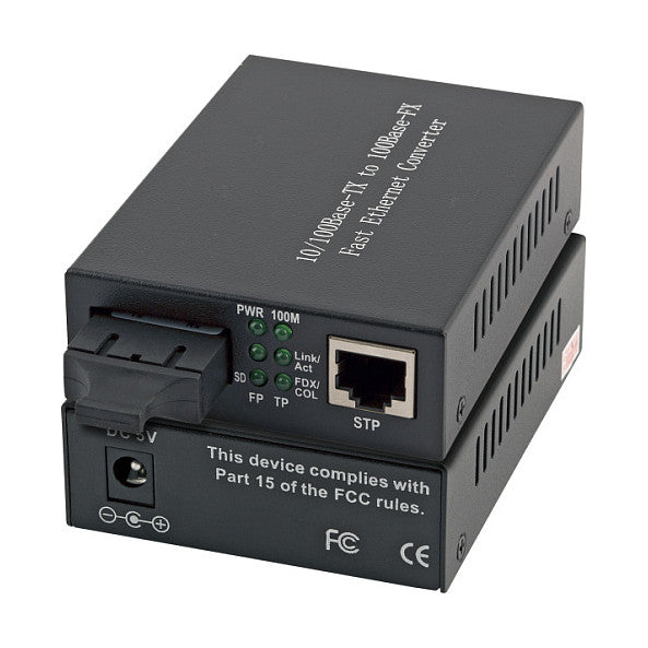 EFB Medienkonverter Fast Ethernet RJ45 auf Singlemode SC 100FX 10KM inklusive Netzteil