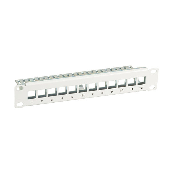 10" Verteilerfeld 12x Keystone, grau