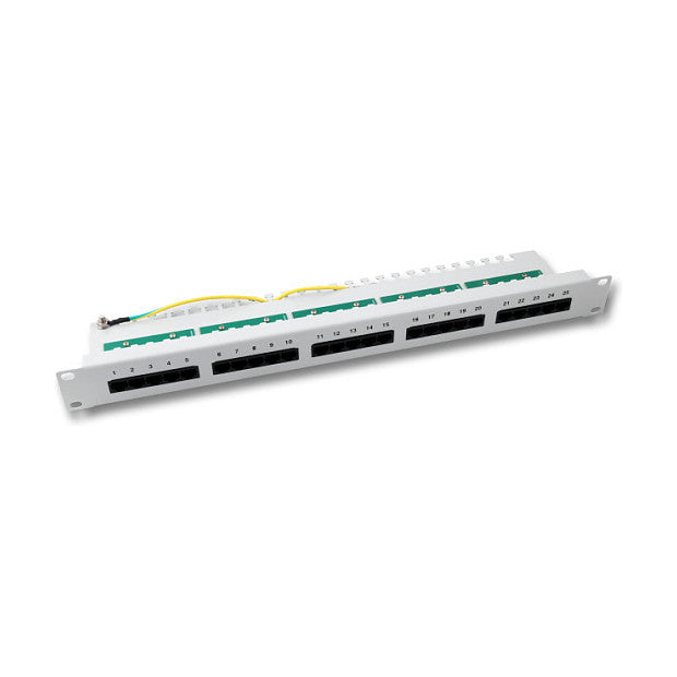 Patchpanel 25xRJ45 8/4 1HE ISDN, grau, Cat. 3