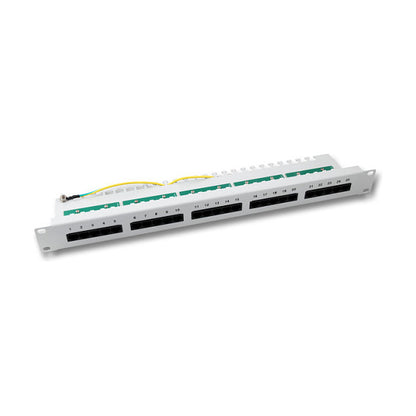 Patchpanel 25xRJ45 8/4 1HE ISDN, grau, Cat. 3