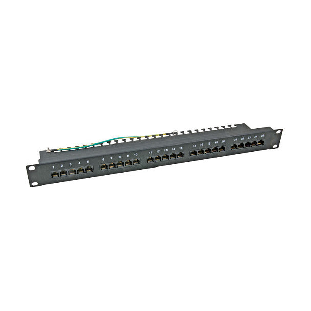 Patchpanel 25xRJ45 8/4 1HE ISDN, grau, Cat. 3