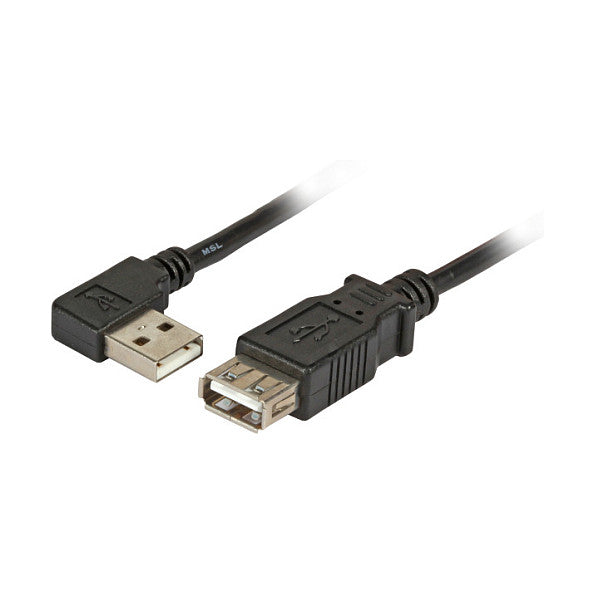 EFB USB2.0 Verlängerung A(gewinkelt)-A,St-Bu,1.0m,sw,Classic