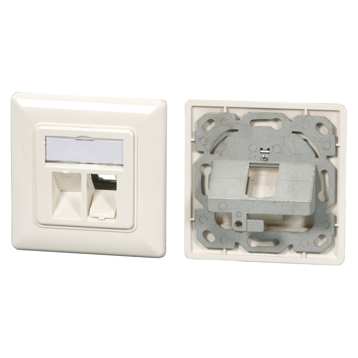 EFB Rahmenset 2-Port, für Keystones, DIN49075, weiß