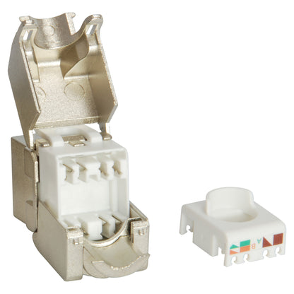 Keystone Jack geschirmt Cat6 LSA wzf.8Stk sil