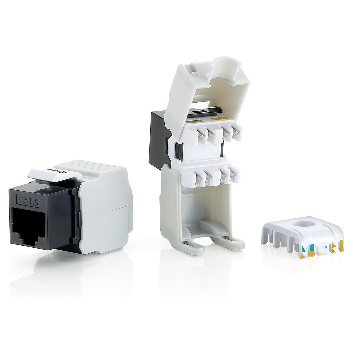 Keystone Jack ungeschirmt Cat6 LSA Prem. wzf.8Stk sw Polybeutel