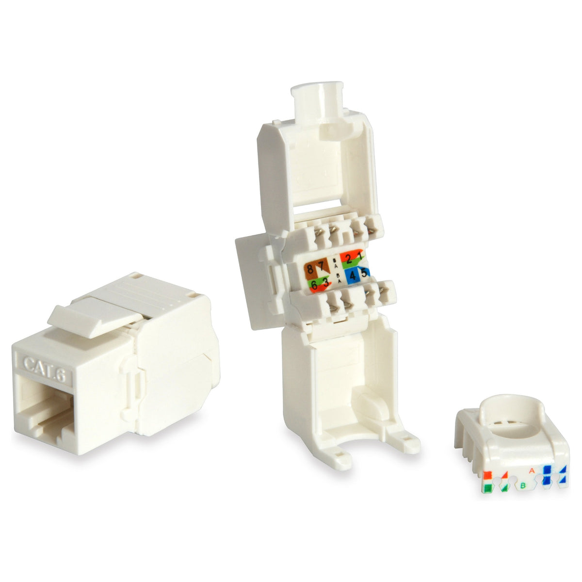 Keystone Jack ungeschirmt Cat6 LSA wzf.8Stk sw