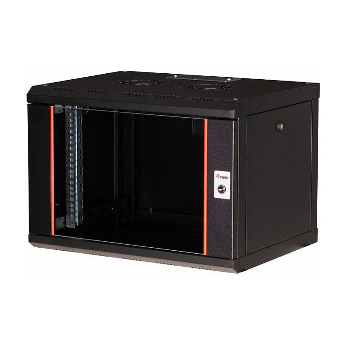 19" Netzwerkschrank Glastür PM 600x450mm 7HE schwarz