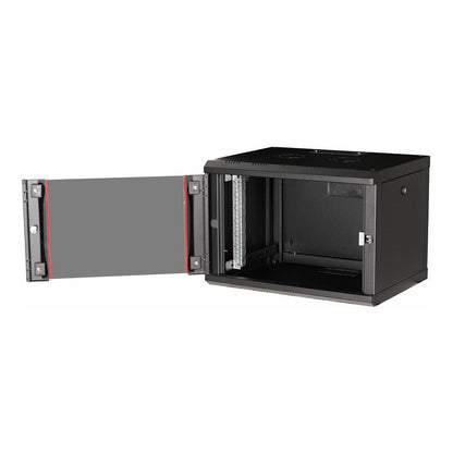 19" Netzwerkschrank Glastür PM 600x450mm 7HE schwarz