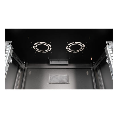 19" Netzwerkschrank Glastür PM 600x450mm 7HE schwarz
