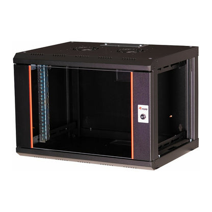 19" Netzwerkschrank Glastür PM 600x450mm 7HE schwarz