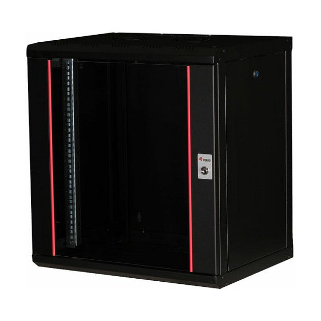 19" Netzwerkschrank Glastür PM 600x450mm 12HE schwarz