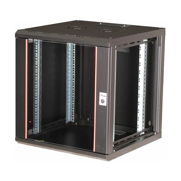 19" Netzwerkschrank Glastür PM 600x600mm 12HE schwarz