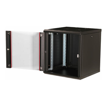 19" Netzwerkschrank Glastür PM 600x600mm 12HE schwarz
