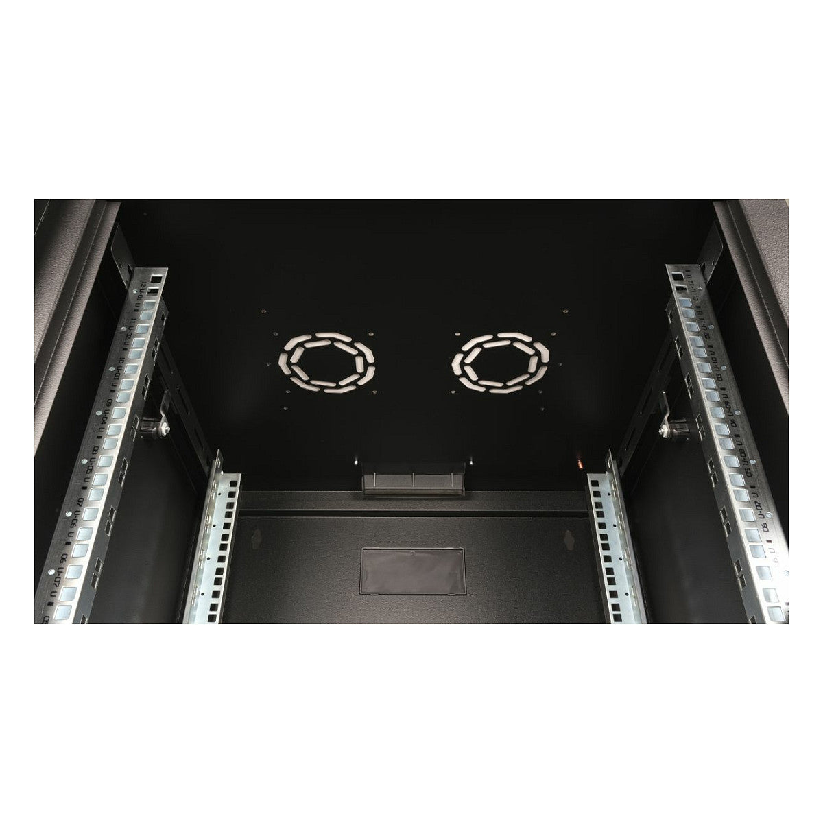 19" Netzwerkschrank Glastür PM 600x600mm 12HE schwarz
