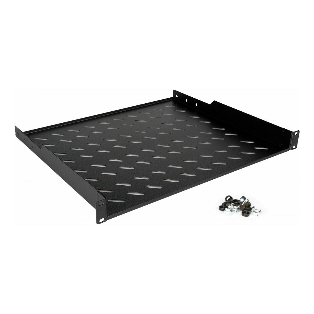 19" Fachboden fest für Serverschränke 60cm 1U schwarz