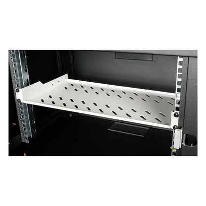 19" Fachboden fest für Serverschränke 40cm 1U grau