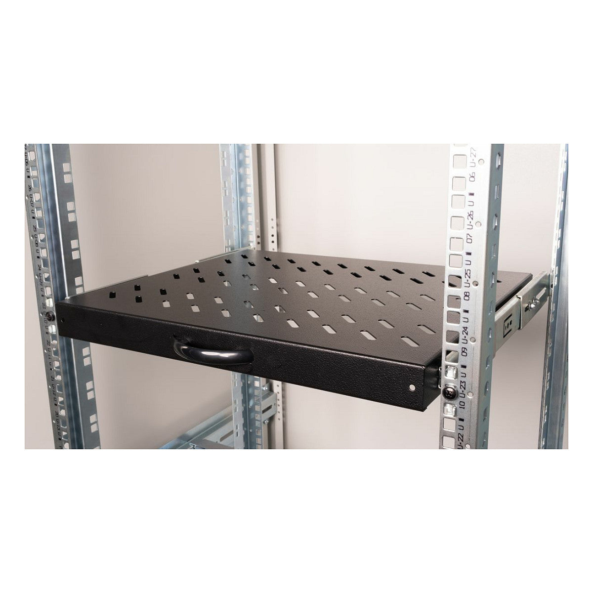 19" Fachboden aus. für Serverschränke 60cm 1U schwarz