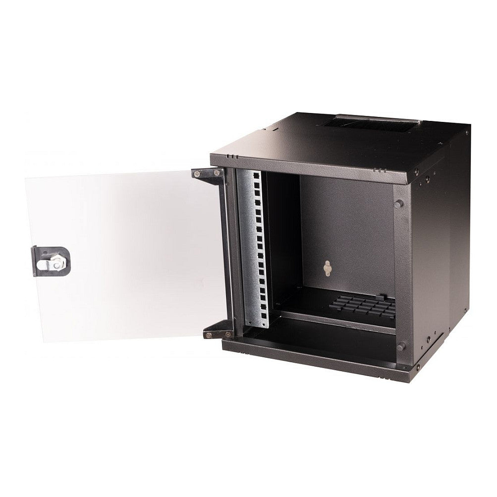 10" Wandgehäuse Glastür ECO 300x300mm 6U schwarz
