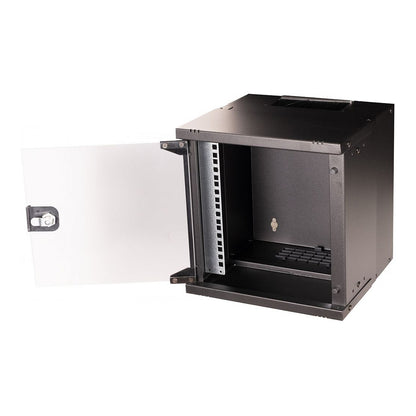 10" Wandgehäuse Glastür ECO 300x300mm 6U schwarz