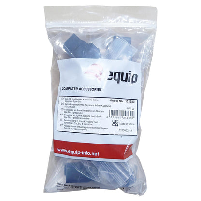 Keystone-Koppler ungeschirmt Cat6A 2xRJ45 8Stk sw