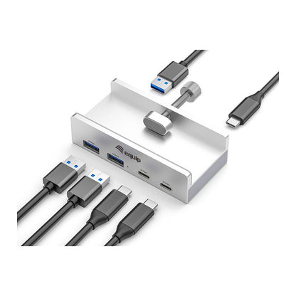 4-Port-Klemm USB-A3.2-Hub->2xUSB-C/2xUSB-A 5Gbps