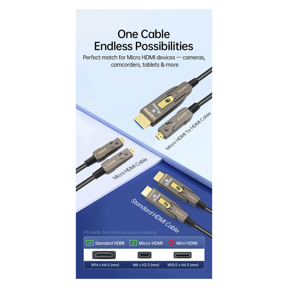 HDMI HS Ethernet 2.0 D/A D-AOC 4K/60Hz 20.00m grau
