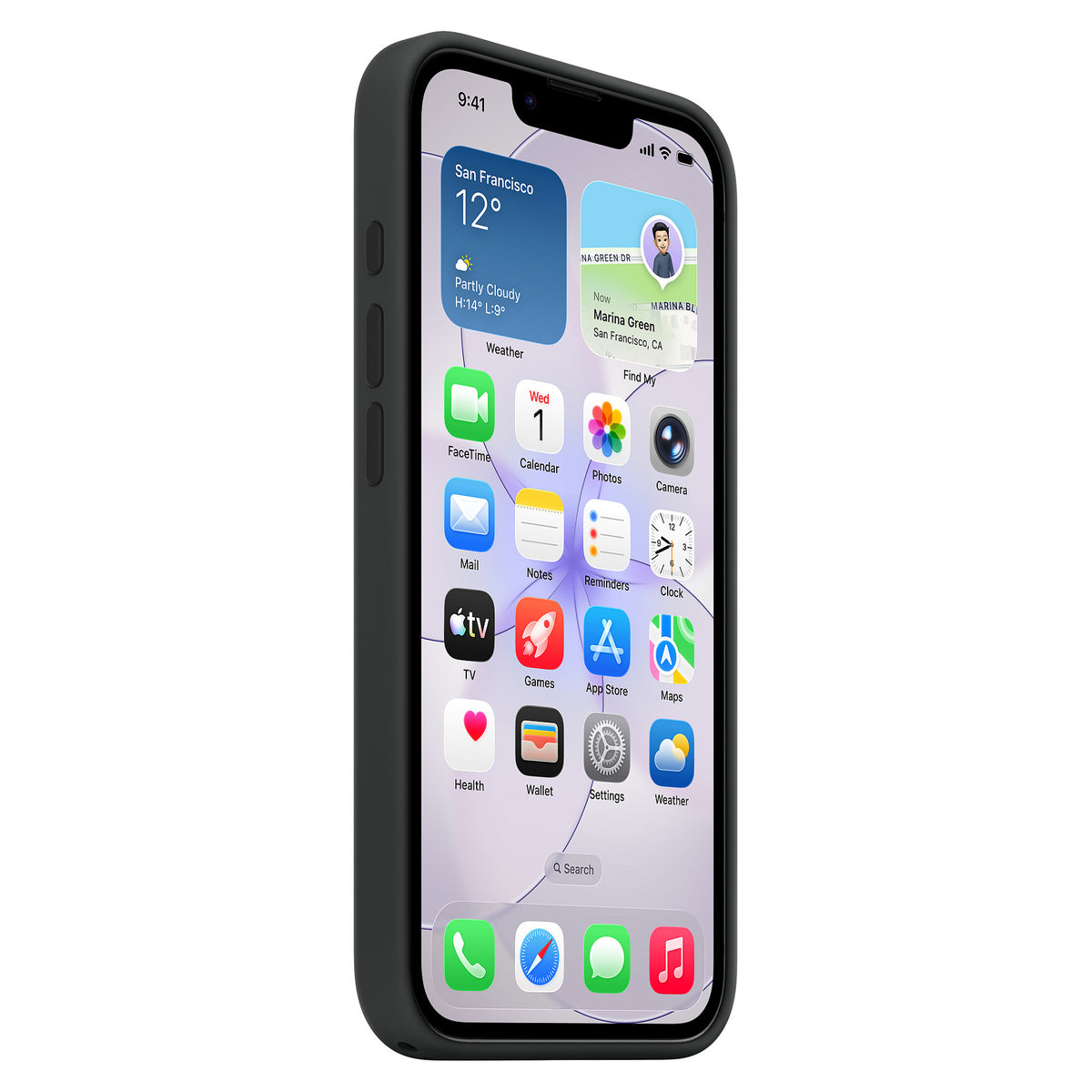 Silikon Case iPhone 17e mit MagSafe (schwarz)