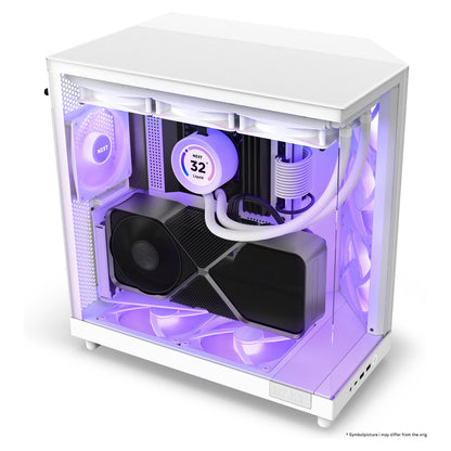 NZXT H6 FLOW RGB ALL White MidiTower Glasfenster CC-H61FW-R1