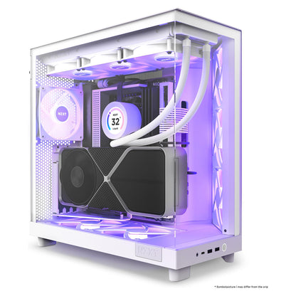 NZXT H6 FLOW RGB ALL White MidiTower Glasfenster CC-H61FW-R1