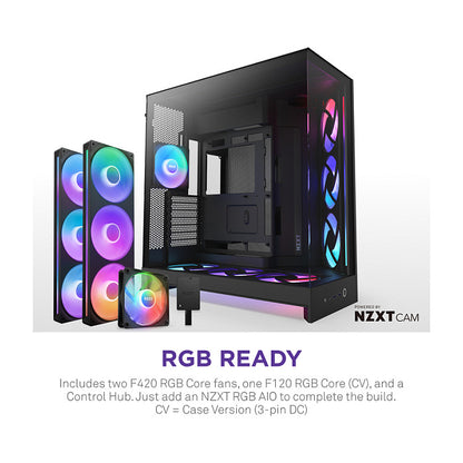 NZXT H9 FLOW RGB+ (2025) All Black MidiTower CM-H92FB-P1