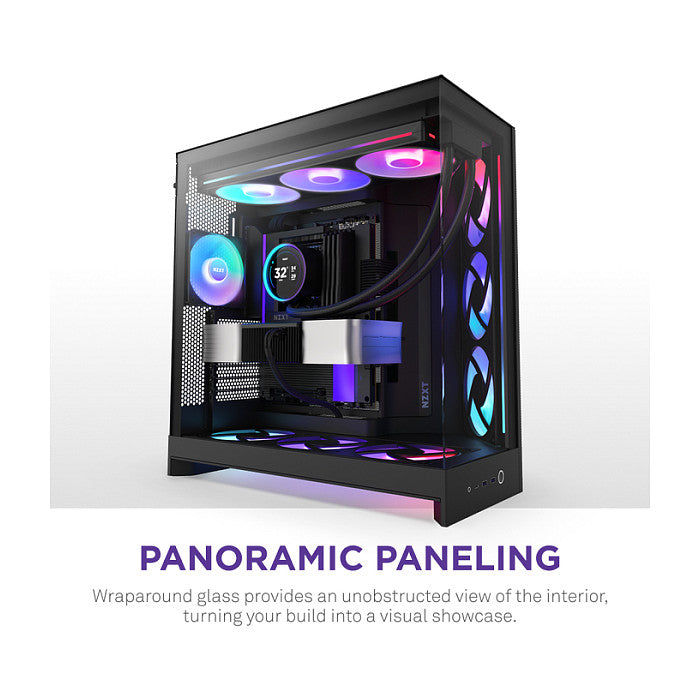 NZXT H9 FLOW RGB+ (2025) All Black MidiTower CM-H92FB-P1