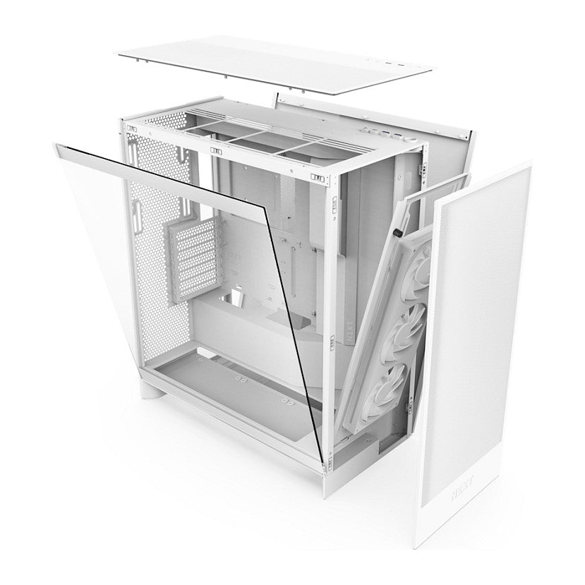 NZXT H7 FLOW RGB ALL White Glasf. CM-H72FW-R1